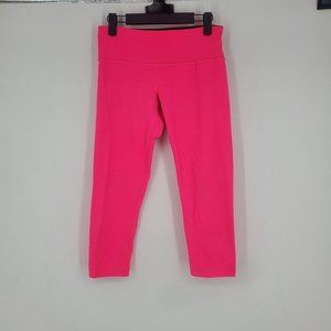 Lululemon Neon Pink size 6 crop leggings